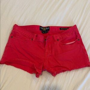 Red lucky brand Women's cutoff Denim Shorts side 8/29